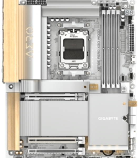 Материнская плата Gigabyte X870E AERO X3D WOOD, AM5, AMD X870E, 4xDDR5, 4xSATA, 4xM.2, 2xPCIe 5.0 x16, 1xPCIe 4.0 x16, 1xHDMI, 2x5Gb LAN, Wi-Fi 7, Bluetooth 5.4, 2xUSB-C 40Gbps (USB4), 1xUSB-C 20Gbps, 5xUSB-A 10Gbps, 3xUSB-A 5Gbps, 3x3.5 мм + S/PDIF оптический, 7.1, вставки из дерева, ATX