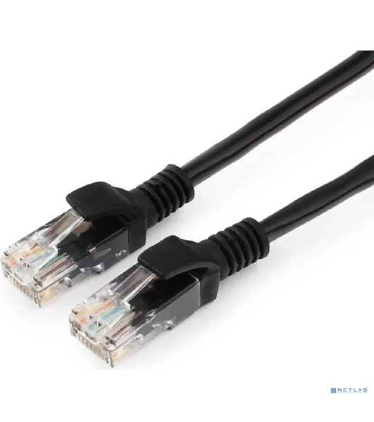 Патч-корд медный UTP Cablexpert PP10-5M/BK cat.5e, 5м, литой, многожильный, черный
