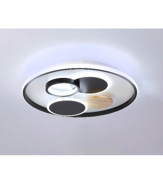 Светильник Ambrella light FL4802 WH/BK белый/черный 3000K-6400K 70W D500*95 (ПДУ ИК)