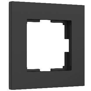 Рамка на 1 пост Slab (черный софт) W0012908