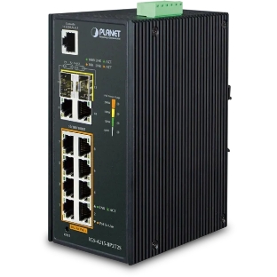 Коммутатор индустриальный PoE IGS-4215-8P2T2S для монтажа в DIN-рейку IP30 Industrial L2/L4 8-Port 10/100/1000T 802.3at PoE + 2-Port 10/100/100T + 2-Port 100/1000X SFP Managed Switch (-40~75 degrees C), dual redundant power input on 48~56VDC terminal block, SNMPv3, 802.1Q VLAN, IGMP Snooping, SSL, SSH, ACL