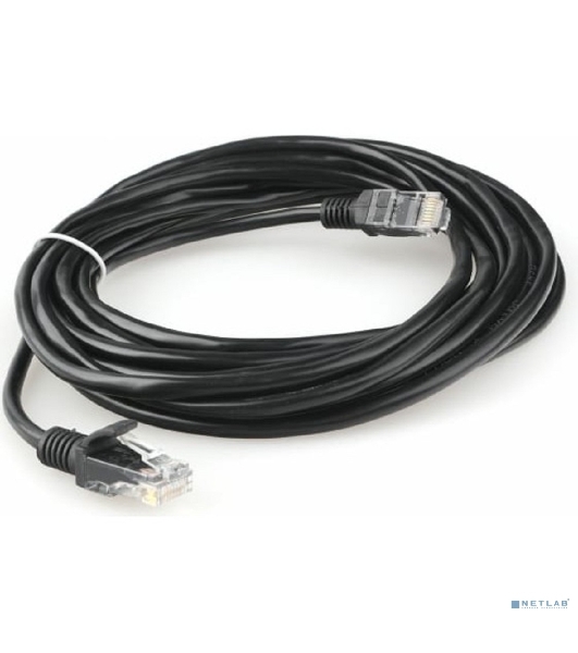 Патч-корд CCA lightl UTP Гарнизон PC-UTP-5e-5-BK cat.5e, 5м, литой, многожильный черный