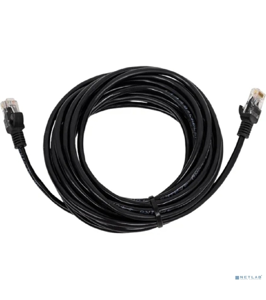 Патч-корд медный UTP Cablexpert PP10-5M/BK cat.5e, 5м, литой, многожильный, черный