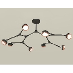Светильник Ambrella light XB9060153/8 SBK/PPG черный песок/золото розовое полированное GX53 (C9060, N8126), фото3