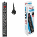 Сетевой фильтр Buro BU-SP3 USB 2A-B 3 м, 6 розеток, черный, коробка, фото6