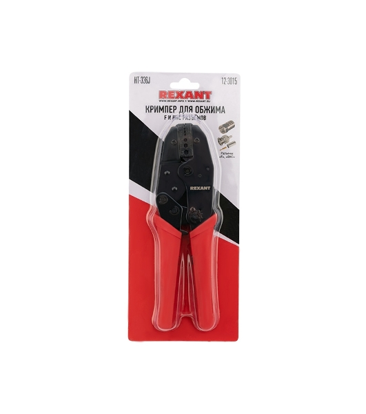 Кримпер Rexant HT-301 J для обжима F и BNC разъемов RG-174, RG-179, Fiber Optic