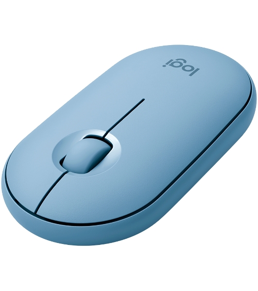 Мышь беспроводная Logitech Pebble M350 серый, 1000 dpi, радиоканал, Bluetooth, USB, кнопки - 3