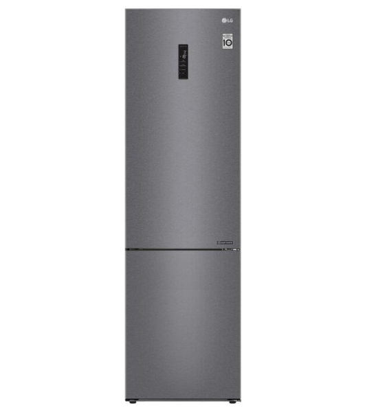Холодильник LG GA-B509CLSL графитовый двухкамерный 277/107л морозилка снизу, No Frost