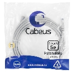 Шнур коммутационный Cabeus, Cat.5e, неэкр., U/UTP, RJ45/RJ45, LSZH, AWG24, 5м, серый, фото 1