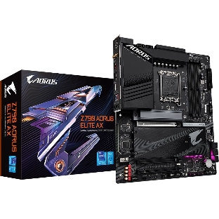 Материнская плата Gigabyte Z790 AORUS ELITE AX, LGA 1700, Intel Z790, 4xDDR5, 6xSATA, 4xM.2, 1xPCI-E 5.0 x16, 1xPCI-E 3.0 x4, 1xDP, 1xHDMI, 1x 2.5Gb LAN, 2xUSB-A 2.0, 3xUSB-A 3.2 Gen 1, 2xUSB-A 3.2 Gen 2, 1xUSB-C 3.2 Gen 2x2, 7.1, ATX