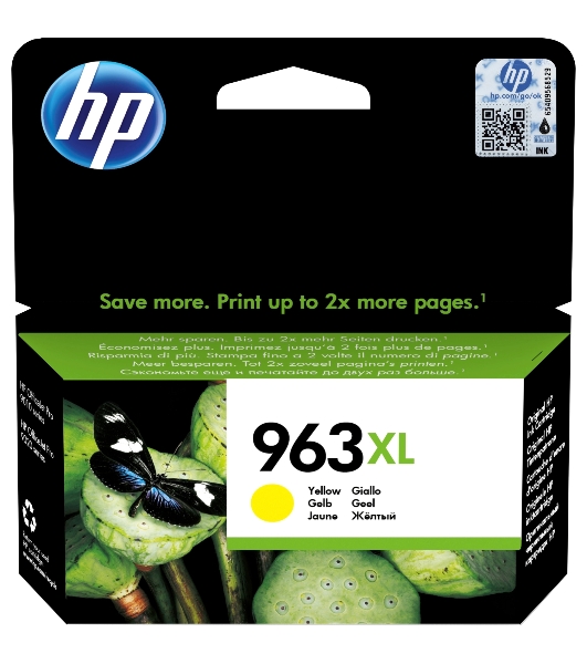 Картридж струйный HP 963XL 3JA29AE желтый увеличенной емкости (1600 стр) для HP OfficeJet Pro 9010, 9013, 9020, 9023