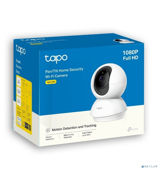 Камера 1080P indoor IP camera, 360° horizontal and 114° vertical range, Night Vision, Motion Detection, 2-way Audio, support 128G MicroSD card