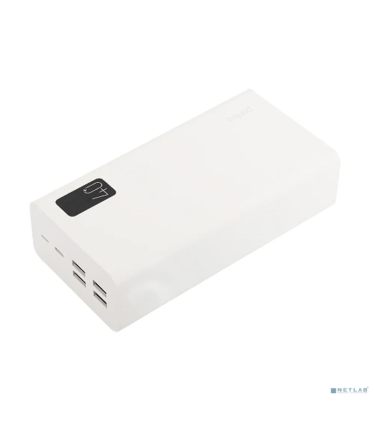 Портативный аккумулятор Perfeo Powerbank MOUNTAINS 40000 mAh/LED дисплей/PD + QC 3.0/Type-C/4 USB/Выход: 3A, max 22.5W White (PF_D0160)
