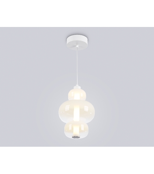 Подвесной светодиодный светильник Ambrella light LH11056 WH/FR белый/белый матовый 18W 3000K D230*350
