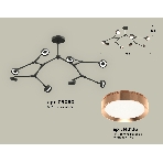 Светильник Ambrella light XB9060153/8 SBK/PPG черный песок/золото розовое полированное GX53 (C9060, N8126), фото 1