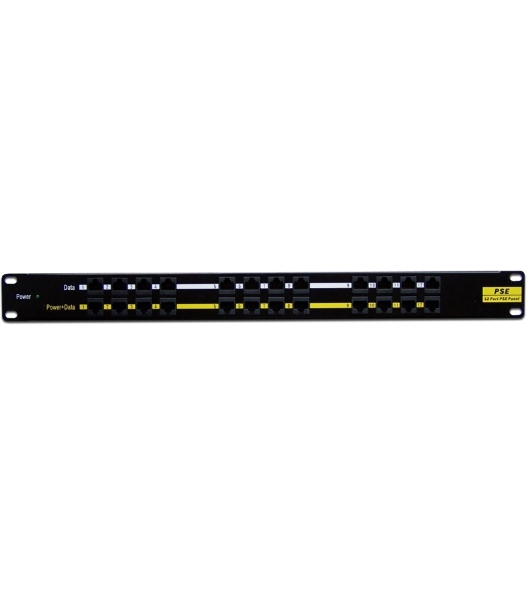 Панель POE 19', 12 портов, с одним блоком питания 48V, 120W