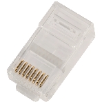 Коннектор LANMASTER RJ45 тип EZ, 8P8C, UTP, Cat.5e, универсальный, со вставкой, покрытие 50 микрон,100 шт., фото3