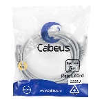 Шнур коммутационный Cabeus, Cat.5e, неэкр., U/UTP, RJ45/RJ45, LSZH, AWG24, 3м, серый, фото 1