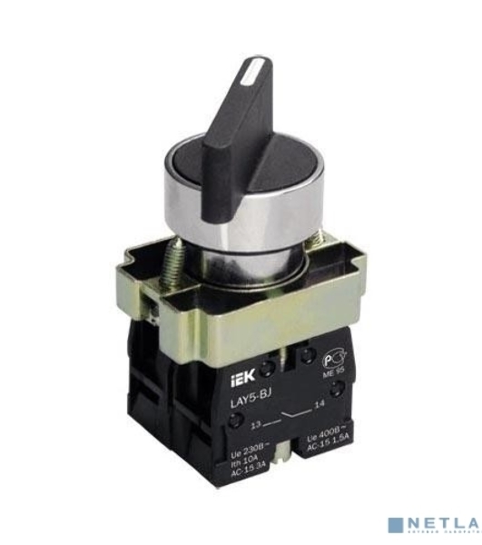 Переключатель LAY5-BJ33 на 3 полож. черный I-O-II дл. ручка IEK BSW70-BJ-3-K02