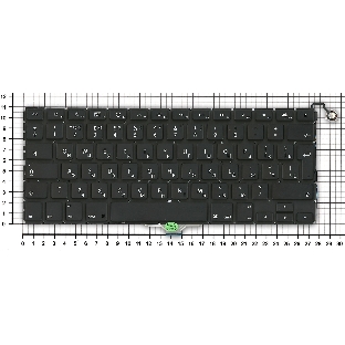 Клавиатура для ноутбука MacBook Air A1304 A1237 13.3 черная большой ENTER