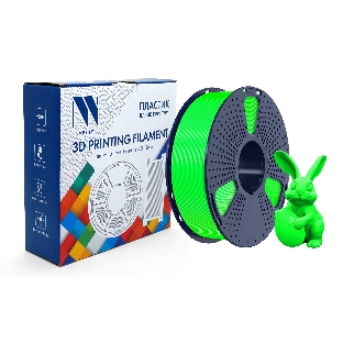 Филамент NVPrint PETG Glow Green для 3D печати диаметр 1.75мм длина 330 метров масса 1 кг