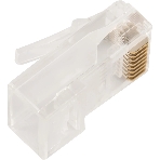 Коннектор LANMASTER RJ45 тип EZ, 8P8C, UTP, Cat.5e, универсальный, со вставкой, покрытие 50 микрон,100 шт., фото2