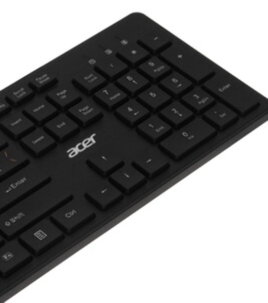 Клавиатура проводная Acer OKW122, USB, черный