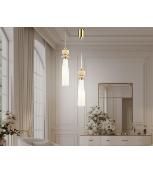 Светильник Ambrella light LH75365 GD/WH золото/белый G9 max 28W D70*1490