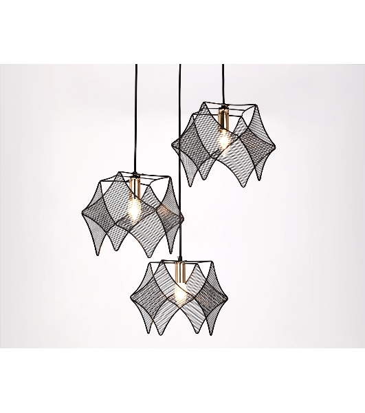 Светильник Ambrella light TR8427/3 BK/GD черный/золото E14/3 max 40W D510*1000