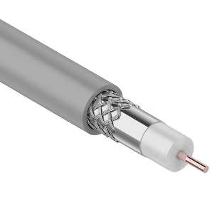 Кабель коаксиальный Rexant RG-8X, 50 Ом, CCS/Al/Al, 75%, бухта 100 м, серый