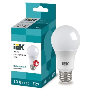 Лампа cветодиодная IEK LLE-A60-13-230-40-E27 ECO A60 шар 13Вт 230В 4000К E27