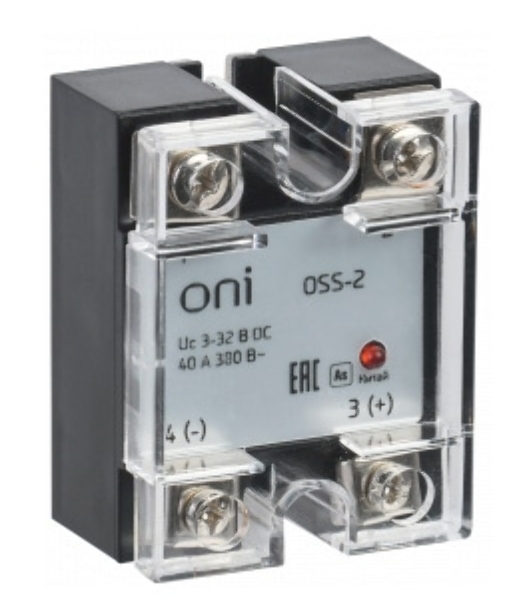 Реле твердотельное OSS-2 25А 380В AC 3-32В DC ONI OSS-2-3-25-B