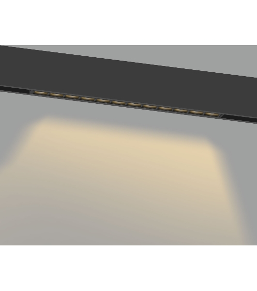 Трековый светильник GL2345 BK черный IP20 30W 3CCT 3000-6400K 48V 600*10*37