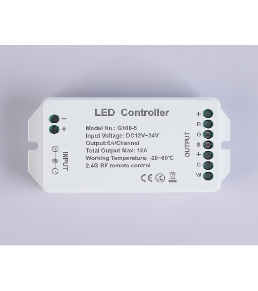 Контроллер GS11501 RGB+CCT 12A 12V 144W/ 24V 288W (ПДУ Радио 2.4G CR2025)