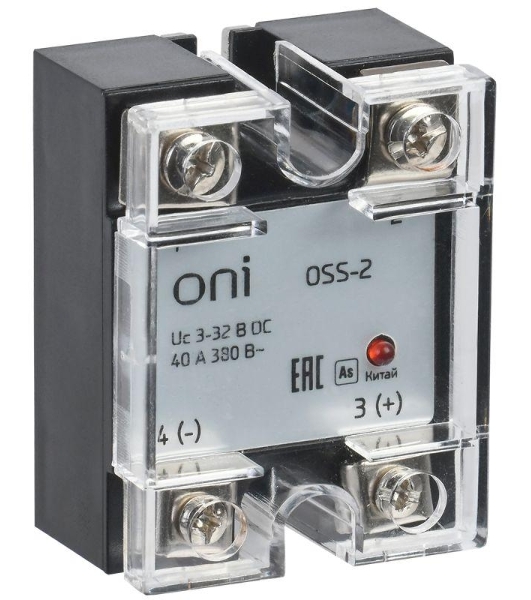 Реле твердотельное OSS-2 25А 380В AC 3-32В DC ONI OSS-2-3-25-B
