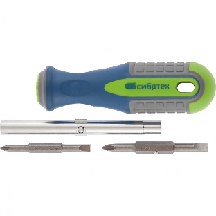 Отвертка Сибртех комбинированная SL5,0/Ph1, SL6,0/Ph2