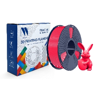 Филамент NVPrint PETG Glow Red для 3D печати диаметр 1.75мм длина 330 метров масса 1 кг