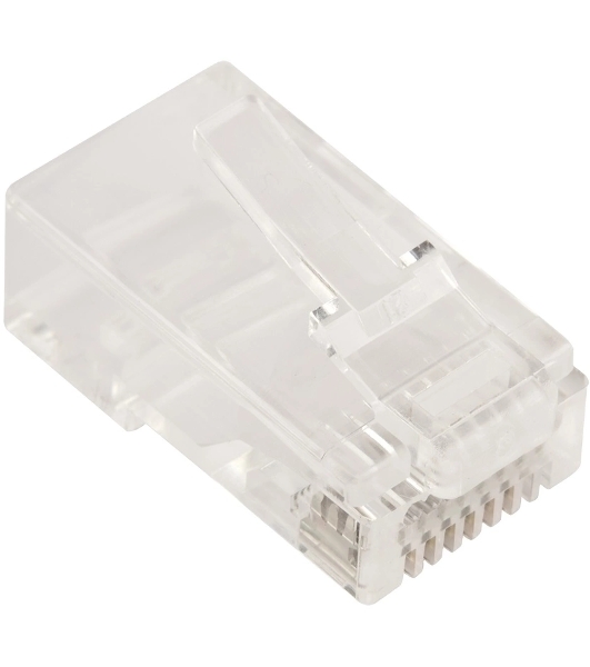 Коннектор LANMASTER RJ45 тип EZ, 8P8C, UTP, Cat.6, универсальный, со вставкой, покрытие 50 микрон,100 шт.