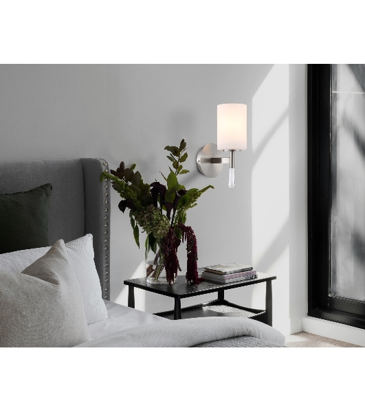 Настенный светильник Ambrella light LH56255 SN/FR никель/белый матовый E27 max 60W 160*120*280