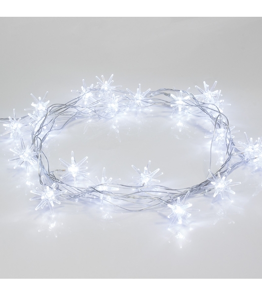 Гирлянда светодиодная Neon-night 'Снежинки' 20 LED белые 2,8 метра