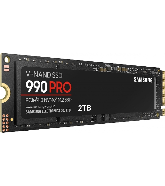 Накопитель SSD Samsung 990 PRO, 2Tb, PCIe 4.0 x4, M.2 2280, NVMe, R/W 7450/6900