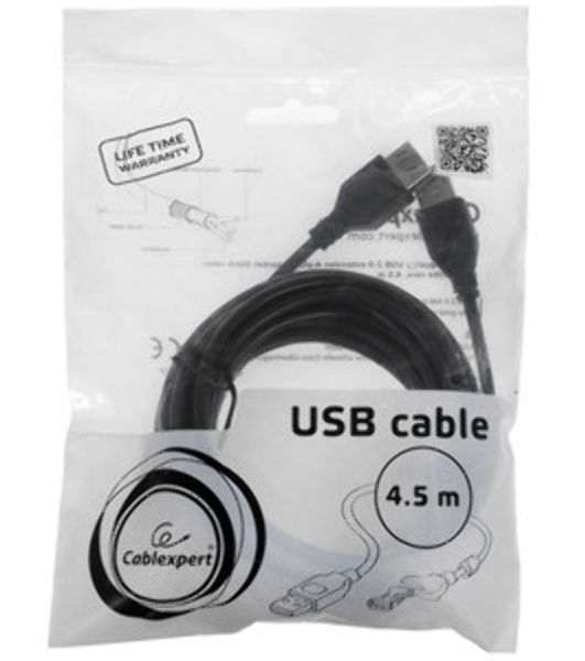 Кабель удлинит. USB2.0 Gembird/Cablexpert CC-USB2-AMAF-6-N серый (1.8м, AM/AF, пакет) (CC-USB2-AMAF-6-N)