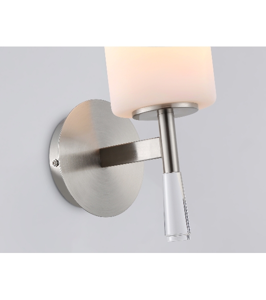 Настенный светильник Ambrella light LH56255 SN/FR никель/белый матовый E27 max 60W 160*120*280