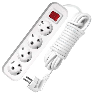 Удлинитель 4х3 м с заземл. 16А IP20 S-304 с выкл. ПВС 3х1 UNIVersal 9631990