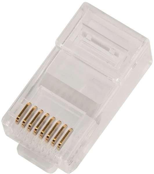 Коннектор LANMASTER RJ45 тип EZ, 8P8C, UTP, Cat.6, универсальный, со вставкой, покрытие 50 микрон,100 шт.