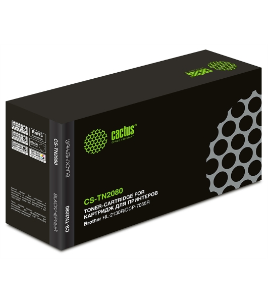 Картридж лазерный Cactus CS-TN2080 черный (700 стр.) для Brother HL-2130R/DCP-7055R