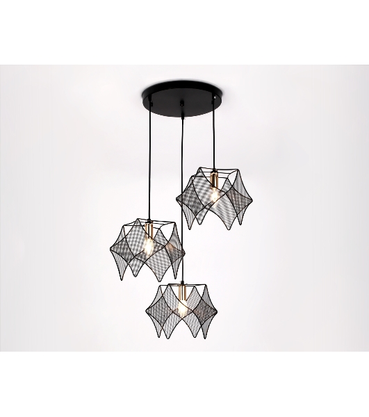 Светильник Ambrella light TR8427/3 BK/GD черный/золото E14/3 max 40W D510*1000