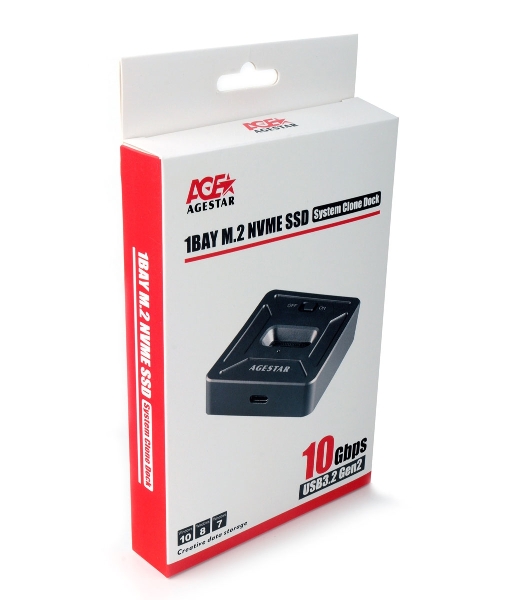 Док Станция SSD M.2 NVME AgeStar 31CBNV1C (GRAY) серый