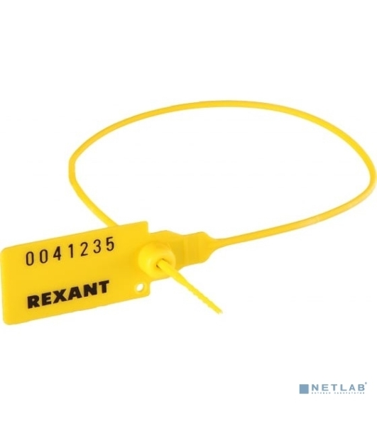 Пломба Rexant пластиковая номерная 320 мм желтая (1шт)