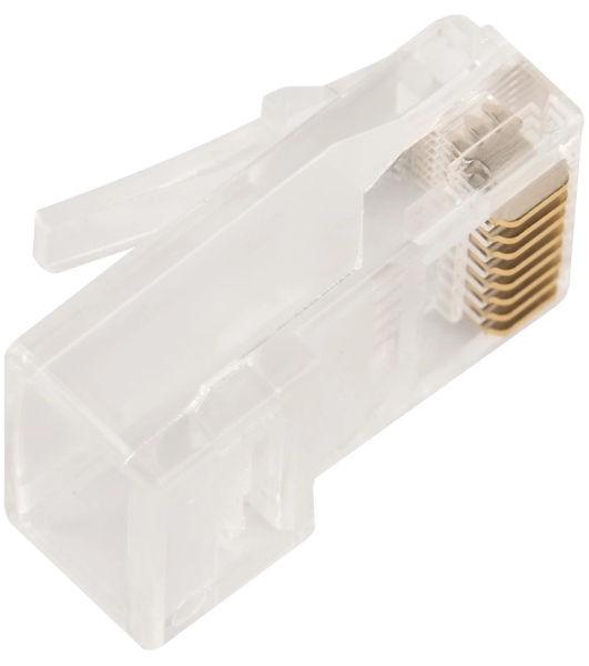 Коннектор LANMASTER RJ45 тип EZ, 8P8C, UTP, Cat.6, универсальный, со вставкой, покрытие 50 микрон,100 шт.